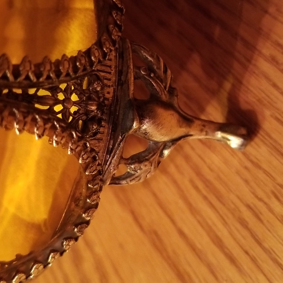 Antique Ormolu Filigree Footed Jewelry Box - Picture 12 of 16